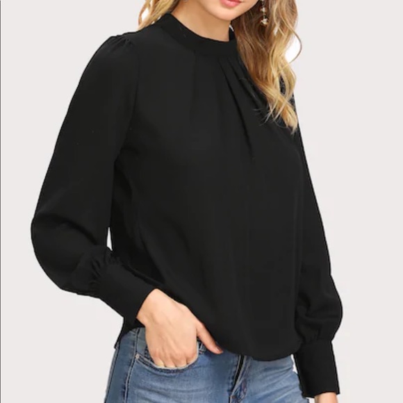 NWOT never worn black blouse - Picture 3 of 6